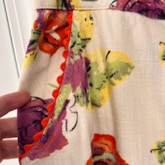 J Jill Cotton A-line Floral Skirt Women’s Size 12 Mulit Colors - Picture 4 of 13